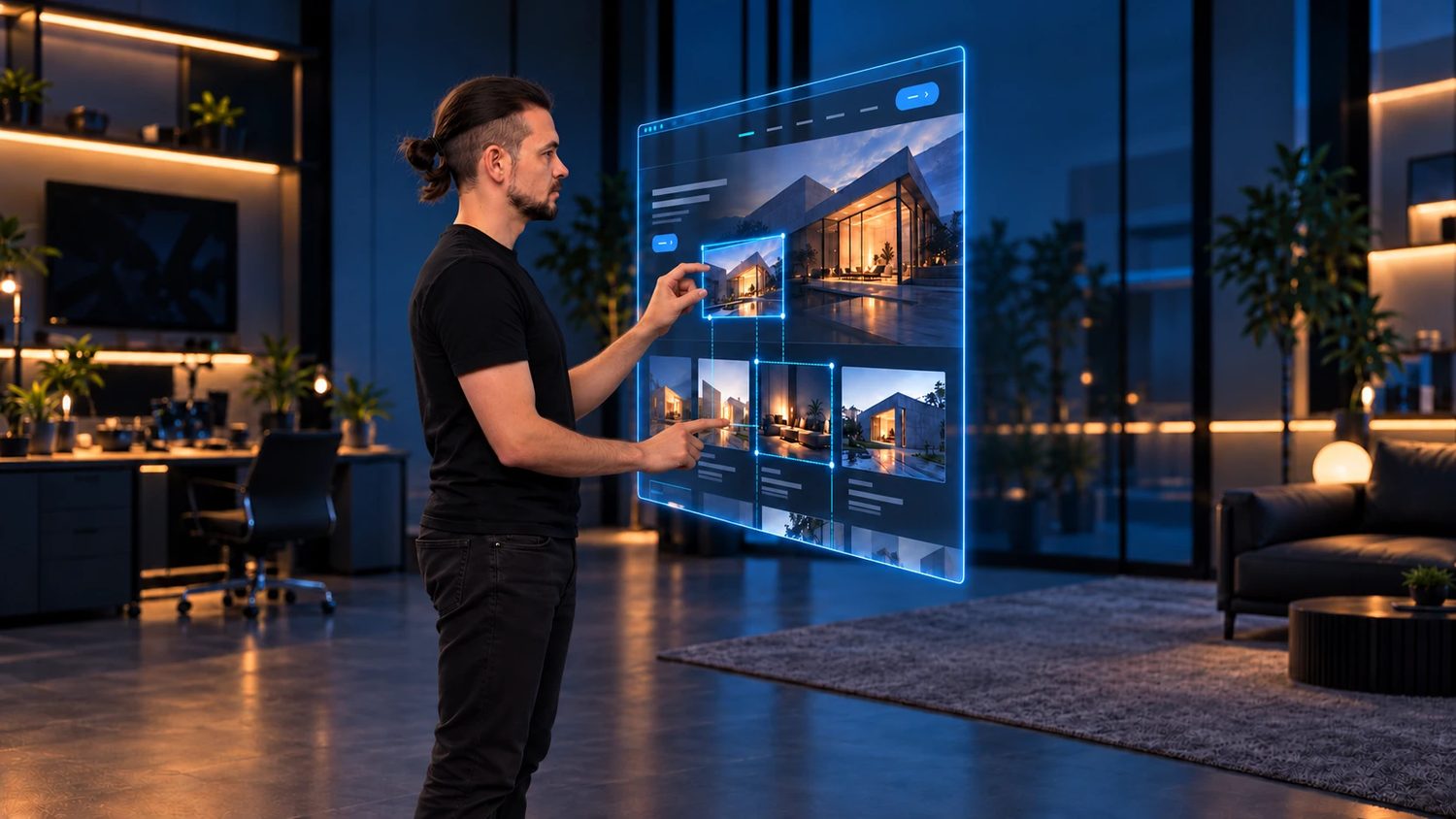 Hologram web sitesi arayüzüyle çalışan Serhat Şenkal